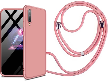 Funda Samsung A30S Slim Armor 360º con Collar Rosa