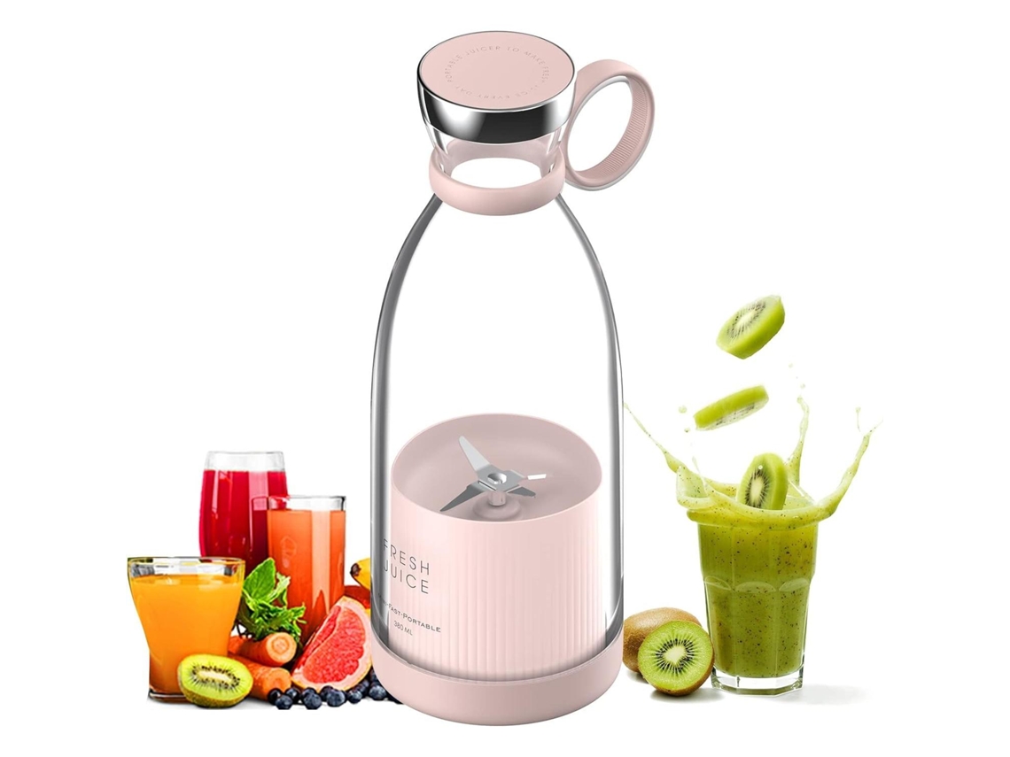Licuadora portátil, 350 ml, licuadora personal multifuncional, recargable por USB.