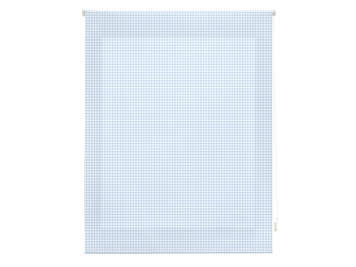 Estor Enrollable HAPPYSTOR Vichy Estampado Digital Fantasia Celeste 160x250 cm