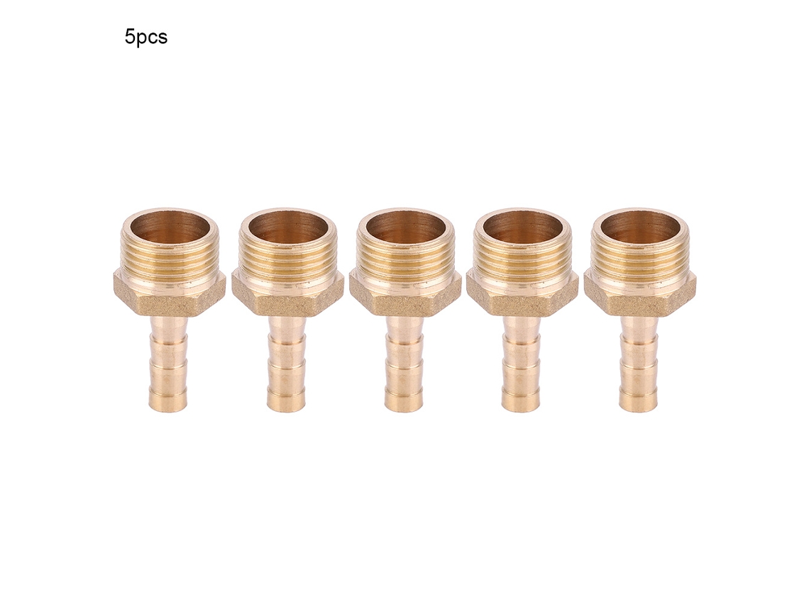 Conectores Macho De Latón De 1/2" Bsp Con Boquilla Para Manguera Y Adaptador De Acoplamiento De 6 Mm