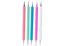 5 Bolígrafos Acrílicos De Doble Punta Para Punteado, Ideales Para Manualidades Con Diamantes De Imitación Y Pintura.