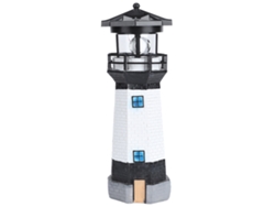 Rebe-lámpara Solar Rotativa Led Para Exteriores, Luz Blanca, Decoración Jardín, Patio Y Paisaje, Negro Y Blanco
