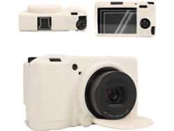 Funda Chrui Para Ricoh Griii/griiix, Con Protector De Pantalla Y Tapa De Lente Desmontable (compatible, Blanca)