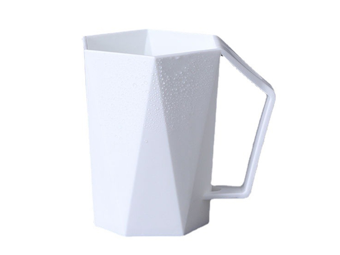 Soporte Geométrico Para Cepillo De Dientes De 400 Ml, Plástico Sencillo Para Parejas, Ideal Para El Hogar Y Viajes, Color Blanco.