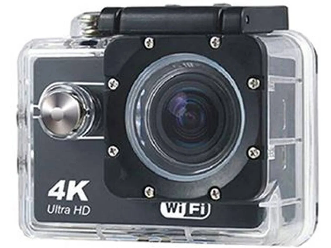Action Cam KLACK 4K Negro (4K Ultra HD - Wi-Fi)