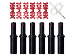 Pack 6 x Aspersor de Rego Hunter Pgp Adj 3/4, Alcance 6,4 A 15,8 M + Llave Ajuste Aspersores