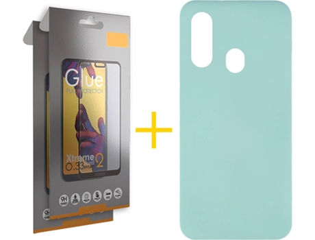 Carcasa + 2 Protectores de Pantalla Samsung A20e SKYHE Full Verde Agua