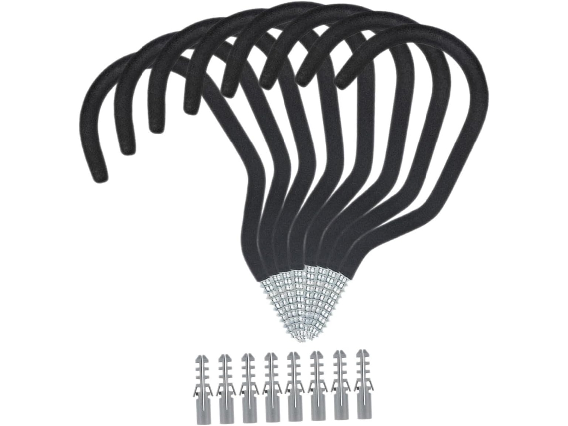 Juego 8 Soportes Bicicletas Acero Carbono Resistencia Montaje Pared Garaje Al Alta