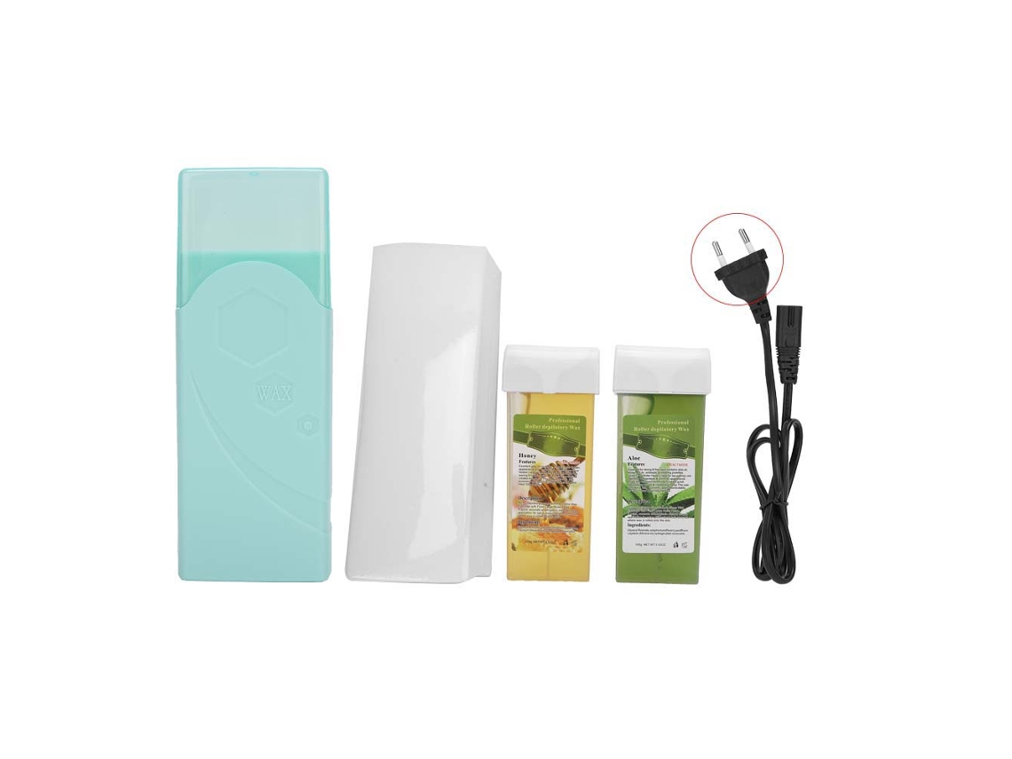 Calentador De Cera Depilatoria Con 200g Cera Depilatoria Y 100 Hoja De Papel Depilatorio, Plug Eu 220v, Herramienta Depilatoria