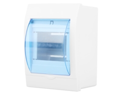 Caja De Distribución De Plástico Para Interiores, Para Disyuntor De 3 O 4 Vías, Con Tapa Transparente Azul Para Montaje En Pared.