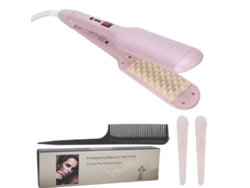 Plancha De Pelo Rizadora Volumizadora Con Rejilla, Rizador Ondulado Para Peinado Con Cerámica