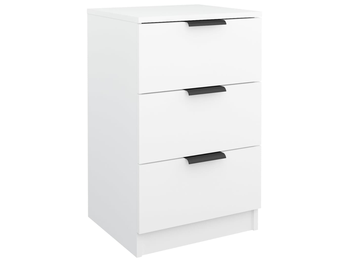 Mesita de noche Maison Exclusive blanca 40x36x65 cm