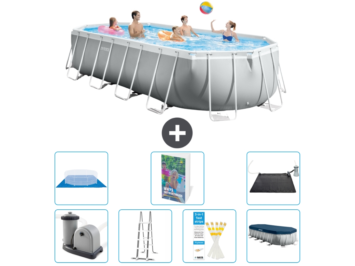 Intex Piscina Prism Frame Oval - 610x305x122 Cm - 8-peças S562