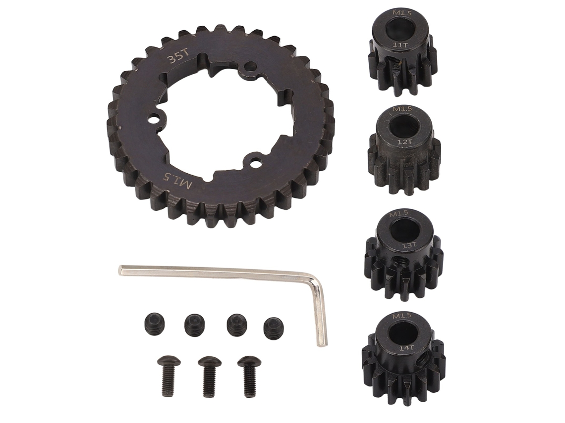 Juego De Engranajes Para Coche Rc: Corona De Acero De 35 Dientes, Piñón De 11-14 Dientes Y Motor Para Traxxas 1/5 X-maxx 6s 8s.