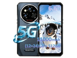 Smartphone Inteligente Resistente Oukitel Wp55 Ultra 5g 11000mah, 120hz 6.6'' 36gb (12+24) + 512gb , Android 15 Gris