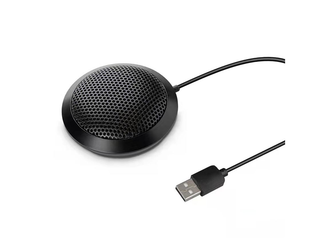 (usb) Micrófono De Condensador Omnidireccional De 360°, Interfaz Usb/3,5 Mm, Micrófono De Escritorio, Plug And Play.