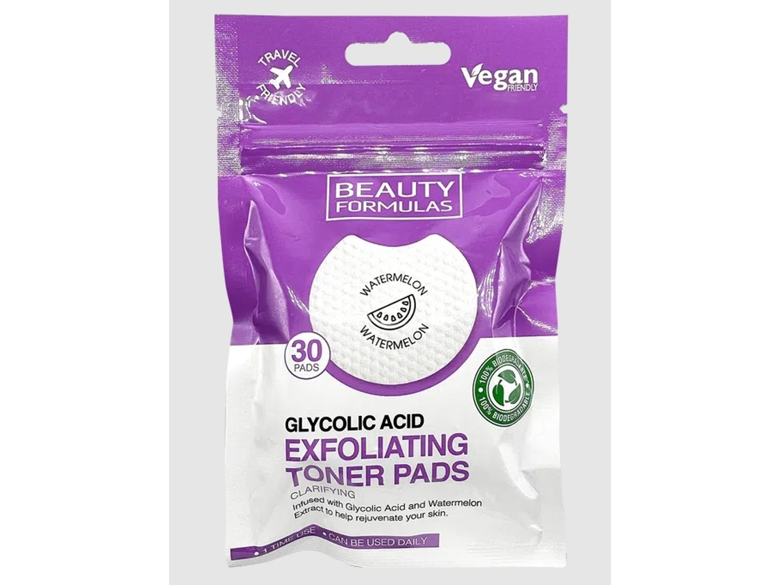Beauty Formulas Discos Exfoliantes Con Ácido Glicólico, 30 Unidades