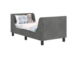 Maison Exclusive - Estructura De Cama Para Niños Pequeños Con Cabecera Gris Oscuro