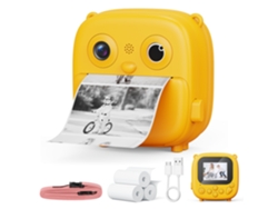 Cámara Polaroid naranja para niños [Impresión instantánea + 48 MP + Juegos educativos]