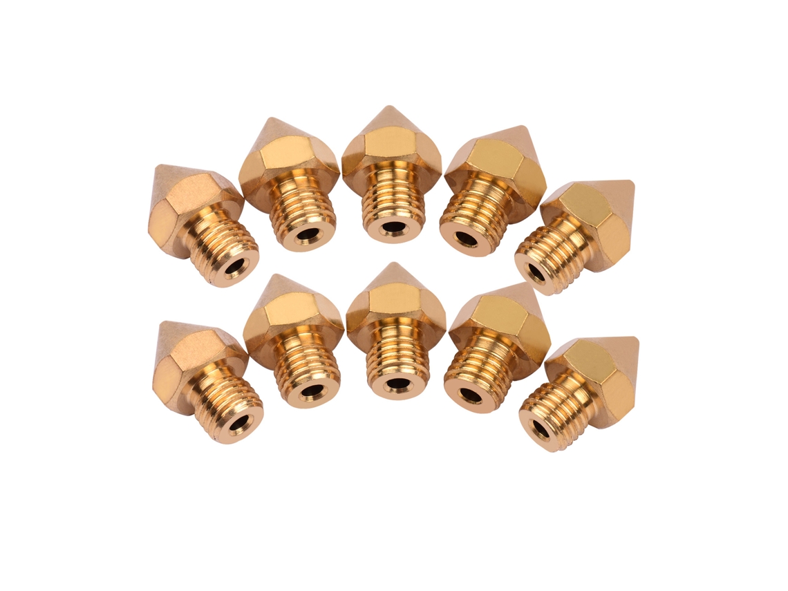 10 Boquillas Extrusoras De Cobre De 0,4 Mm Para Impresora 3d Cr-10s Pro (filamento De 1,75 Mm)