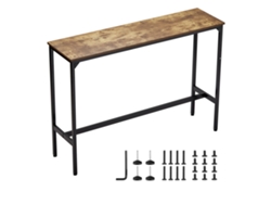 Mesa alta de bar Succebuy con estructura de metal para cocina, 139,7 x 38,1 x 99 cm