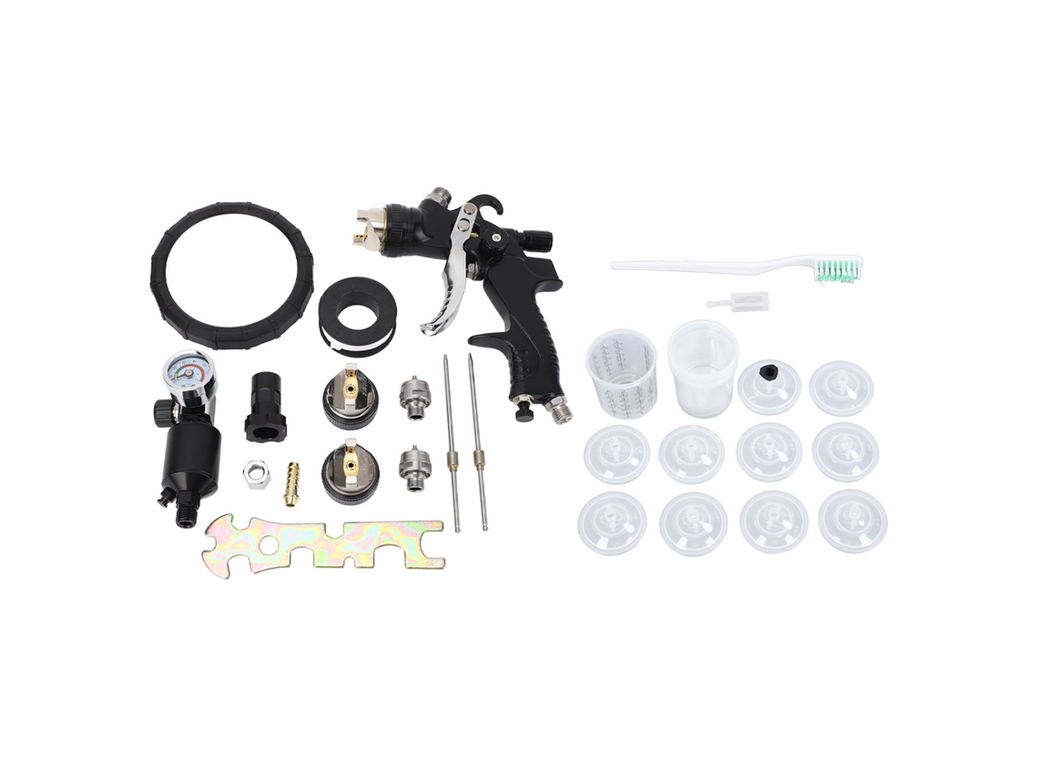 Pistola Pulverizadora Hvlp Con Boquillas De 1,4 Mm, 1,7 Mm Y 2,0 Mm Para Coches, Hogares Y Muebles.