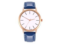 Reloj De Pulsera Analógico De Cuarzo Para Estudiantes Con Esfera Redonda Azul Marino.