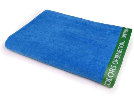 Toalla de Playa BENETTON Algodón Mujer (Azul - 90x160 cm)