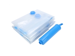 Paquete De 10 Bolsas De Almacenamiento Al Vacío Transparentes Con Bomba Para Ropa Y Otros Artículos, Ahorran Espacio.