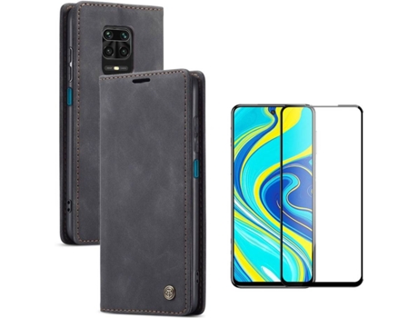 Carcasa y Protector Xiaomi Mi Note 9 Pro Livro Caseme Elite Negro