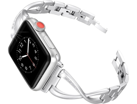 Correa ELKUAIE para Apple Watch Compatible 38 mm 40 mm 6/5/4/3/2/1 Plata Acero Inoxidable