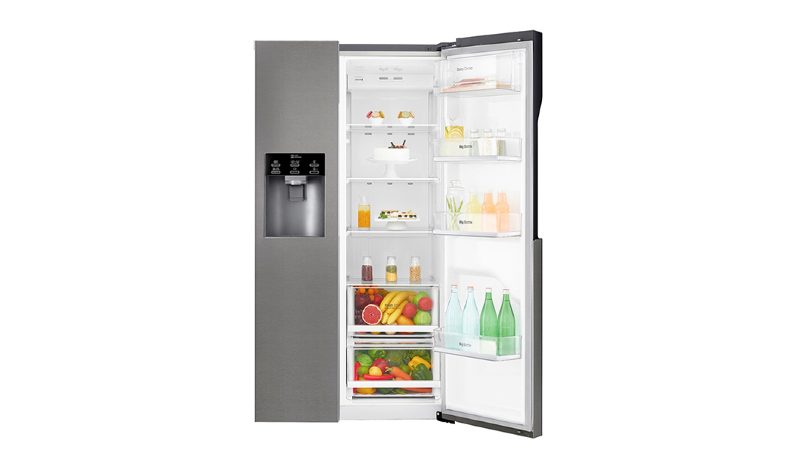 Frigorífico Americano LG GSL360ICEV (No Frost - 179 cm - 518 L - Inox)