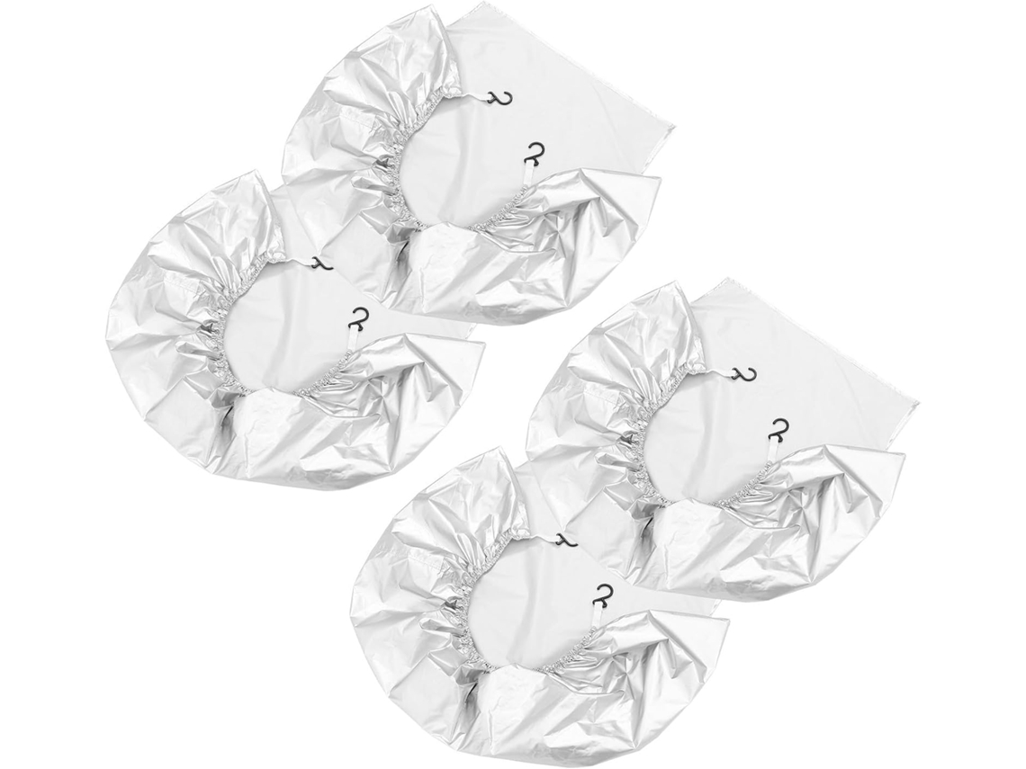 Conjunto De 4 Capas Para Pneus De Autocaravanas E Caravanas, Tamanho P, Cor Prata.
