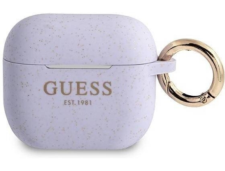 Carcasa Apple GUESS Airpods 3 Silicona Trasera Morado