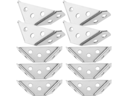 10 Escuadras Metálicas Trapezoidales Acero Inoxidable
