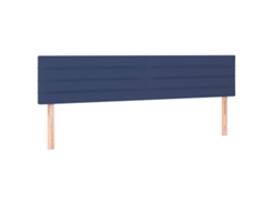 Conjunto 2 Cabecero VIDAXL Azul Tela