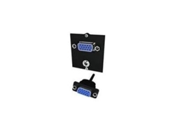 Módulo personalizado con placa frontal modular, miniteléfono estéreo de 3,5 mm, VGA, color negro Bachmann (917.150)