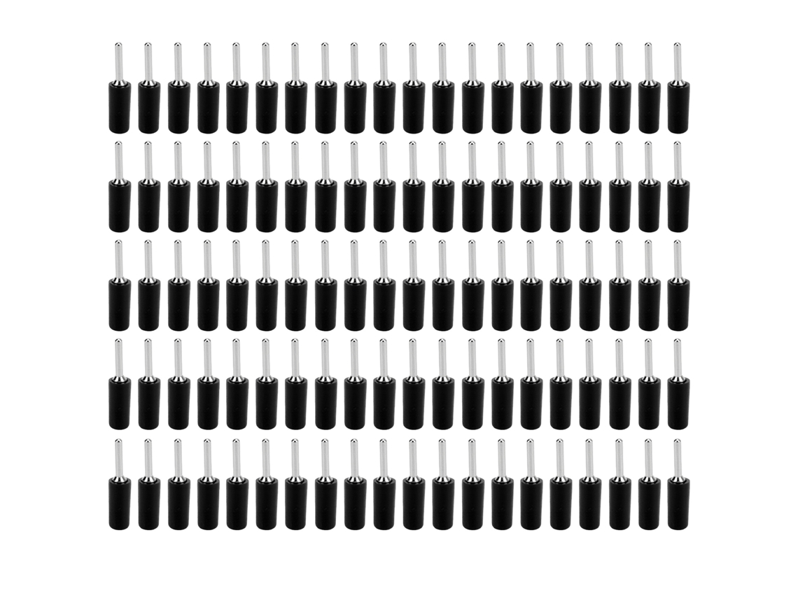 100 Unidades De Conectores Banana Macho Rectangulares De Latón Galvanizado Con Níquel De 2 Mm Para Panel De Resorte Interno J.10001 Negro