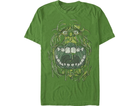 Camiseta Unisexo DEEPSTONE Slimer Face Ghostbusters Kelly verde (XXL)