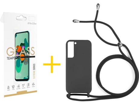 Carcasa + Protector de Pantalla para Samsung Galaxy S22 Plus 5G SKYHE Negro