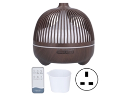 Humidificador Ultrasónico Con Difusor De Aromas, Mando A Distancia, Luz Rgb, 500 Ml, Acabado En Madera Oscura, Enchufe Británico.