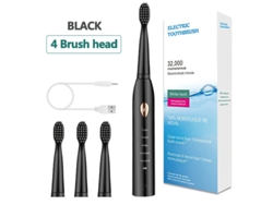 Escova de Dentes Elétrica JL-EIGHT X-1 Preto (32000 Rpm - 5 Modos - Recarregável)