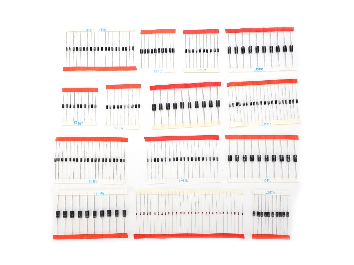 Kit De Diodos Variados 200 Piezas 14 Tipos Componentes Electrónicos Suministro Industrial