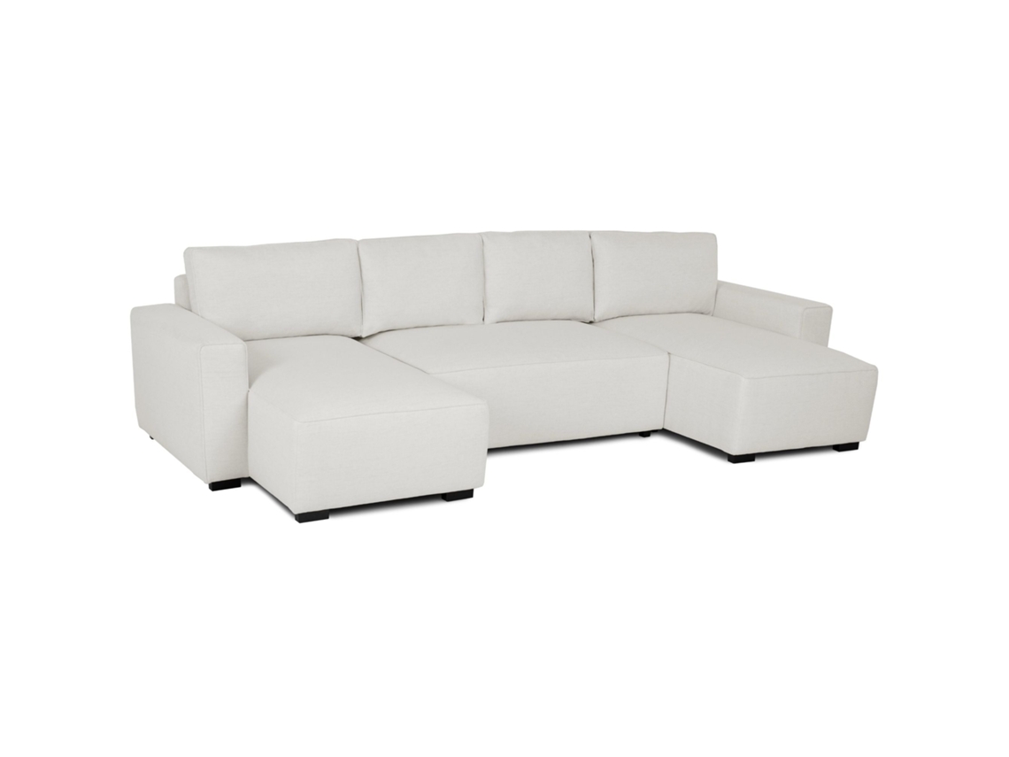 Sofá 4 Plazas BUDWING Jordan Beige + Chaise c/ Cama Panorámica (317 x 157 x 91 cm)