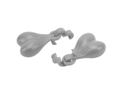 1 Par Slipper Charm Abs Bonito Estilo Colgante Decoración Zapatos Bola Para Hombre Mujer Regalo Cumpleaños Gris