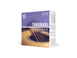 D'ADDARIO ej26-10p 11-52 custom light, phosphor bronze - 10 pack