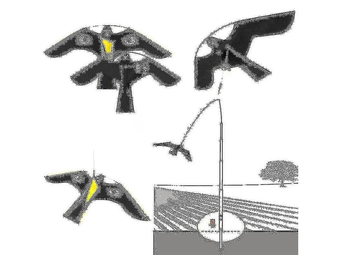 Espantapájaros Repelente De Palomas, Cometa Con Forma De Halcón Para Decoración De Jardín Y Hogar (wanan)