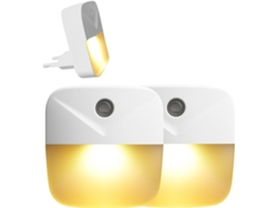 2 Tomas De Luz Nocturna Blanco Cálido Con Sensor Día/noche, Para Cuarto Niños/bebés