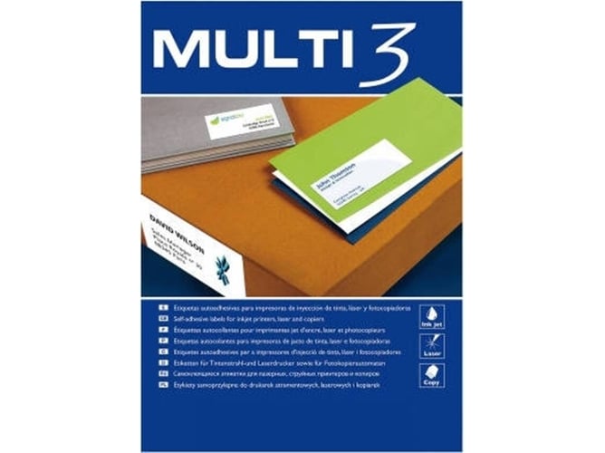 Etiquetas Adhesivas APLI Multi3 38 x 21.2 mm - 100 Hojas