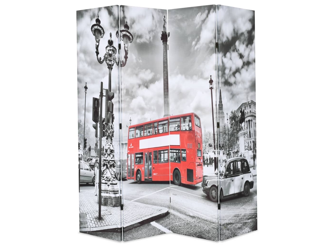 Biombo VIDAXL Multicolor Tela (58x30x75 cm)